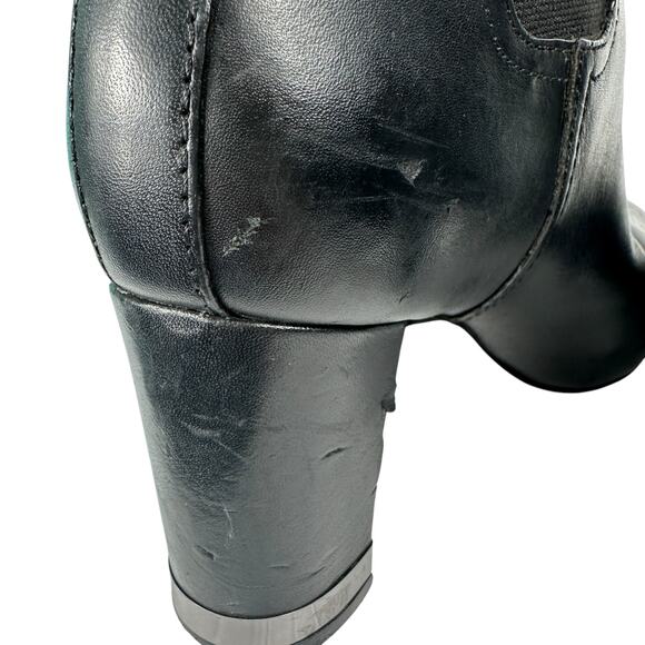 Tory Burch Leather April Ankle Chelsea Heeled Boots Bootie Womens Size 10 M - Picture 11 of 16